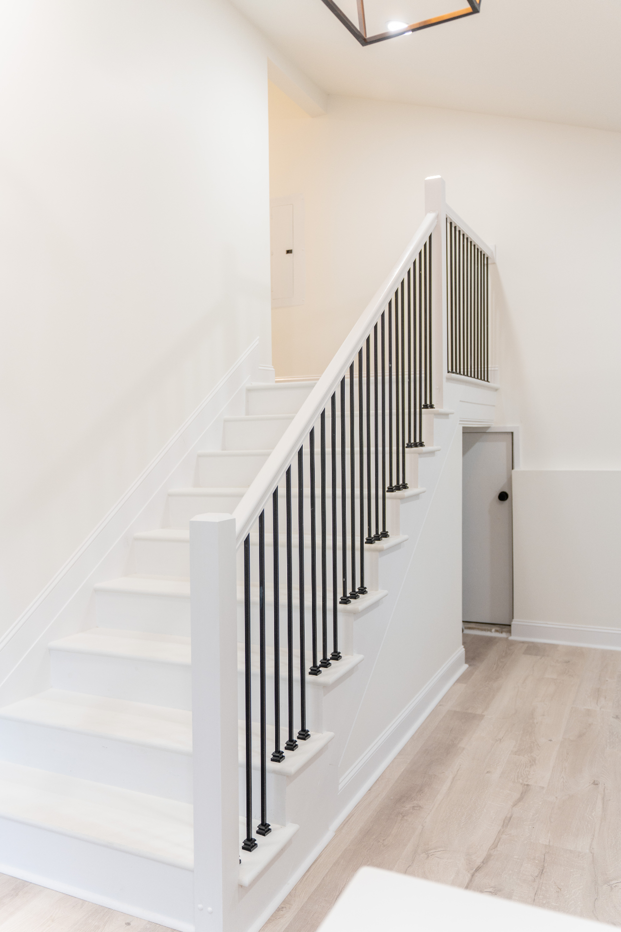 Interior stair connection bringing the former workshop into the home